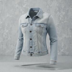 Cotton denim jacket, Highway Jeans, frayed cuffs and hem